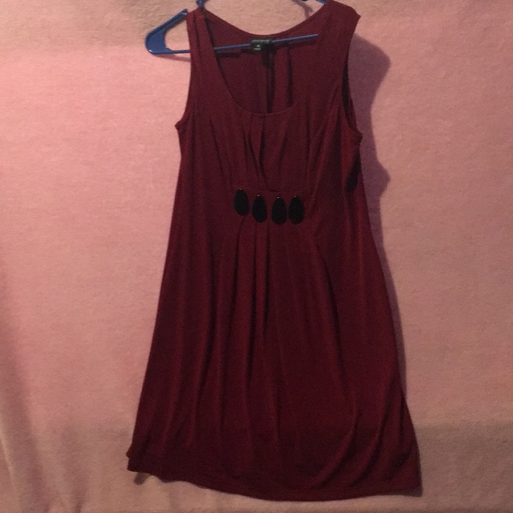 Burgundy sleeveless dress